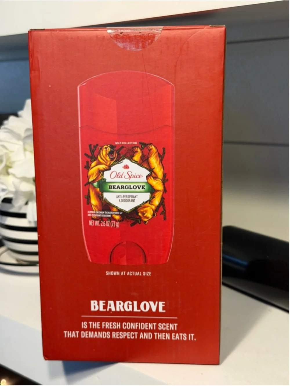 New OLD SPICE Bearglove Bear Figurine Deodorant Holder